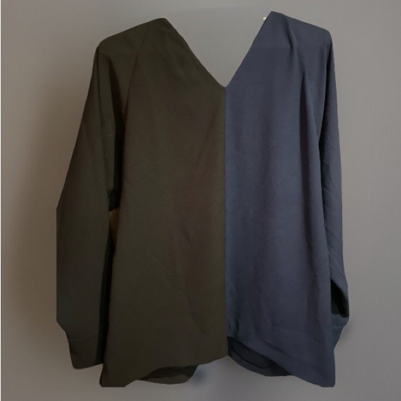 FENDI women’s colorblock navy black vneck blouse top 42/6 dressy career - Picture 1 of 5
